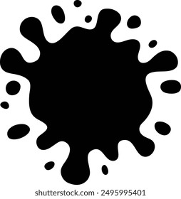 Gotas de agua Splash Stain icono de Vector negro plano.
