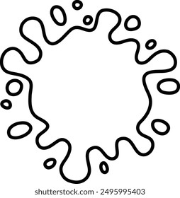 Water Drops Splash Stain flat black vector icon.