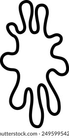 Gotas de agua Splash Stain icono de Vector negro plano.