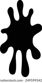 Gotas de agua Splash Stain icono de Vector negro plano.