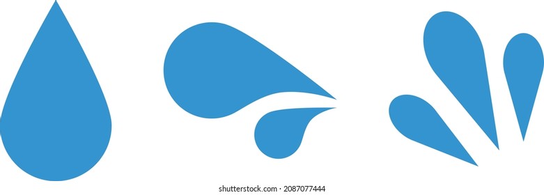 Water drops and tears, water icons set for sweat. vector.