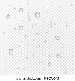 Water drops with transparency blending, ready to be used on raster images. Vector illustration