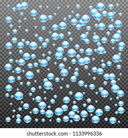 Water drops an transparent background