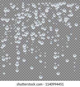 Water drops an transparent background