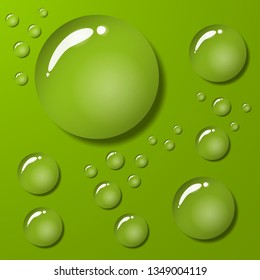 Water Drops, Trickle Realistic Vector Illustration / Wet, Rain, Droplet, 3D, All Background uses, Pattern