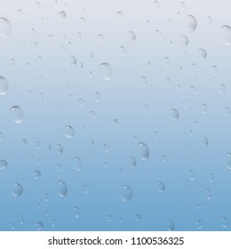 Water drops vector background 
