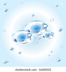 Water Drops (vector). In the gallery also available XXL jpeg image made from this vector