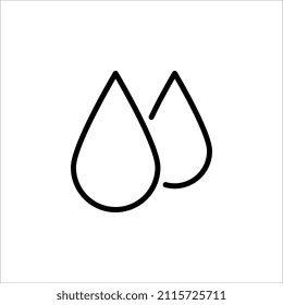 El agua cae sobre el icono del vector. ilustración de elemento simple de vector plano sobre fondo blanco