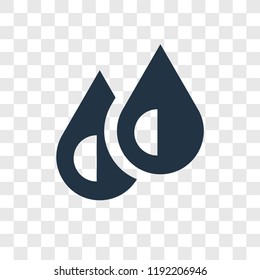 Water drops vector icon isolated on transparent background, Water drops transparency logo concept