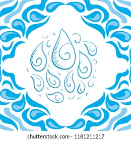 Water drops. Vector illustration