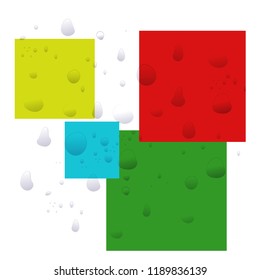 Water drops. Vector Illustration.