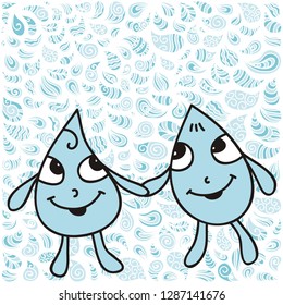 Water drops. Vector illustration