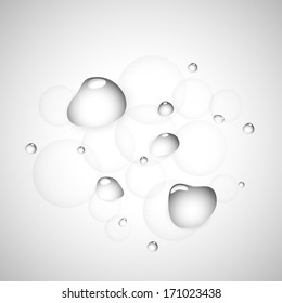 water drops. vector illustration