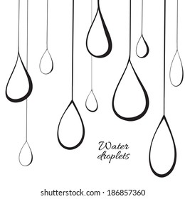Water drops. Vector illustration.