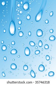 Water drops. Vector illustration.