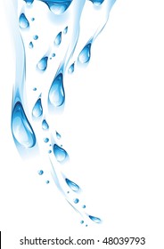  Water drops. Vector illustration.