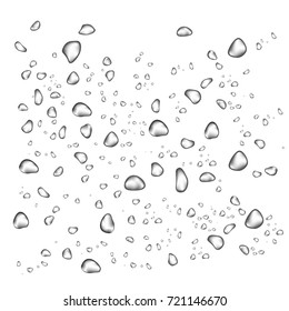 Water Drops. Vector Illustration.