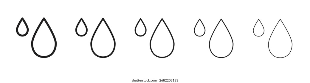 Ilustração de vetor de gotas de água isolada