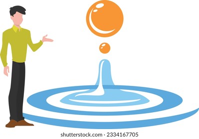 Water drops Vector Illustration that can be easily modified or edit

