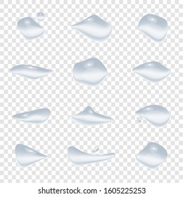 A water drops vector isolated on transparency background, Glass bubble drop condensation surface, element design clean crystal drop splash ep16