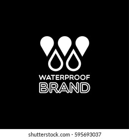 Water drops vector logo design template