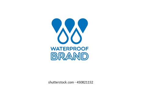 Water drops vector logo template
