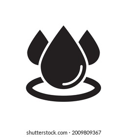 water drops vector solid icon style illustration. EPS 10 file 