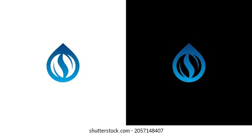 WATER DROPS VECTOR,ORGANIC LOGO WITH GRADATE COLOR