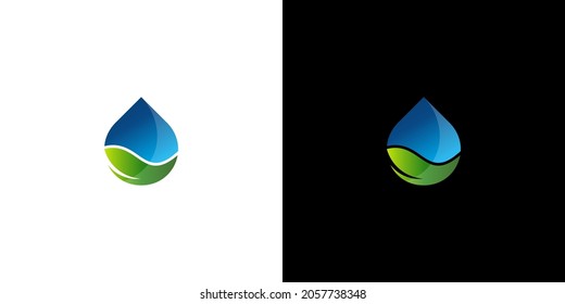 WATER DROPS VECTOR,ORGANIC LOGO WITH GRADATE COLOR