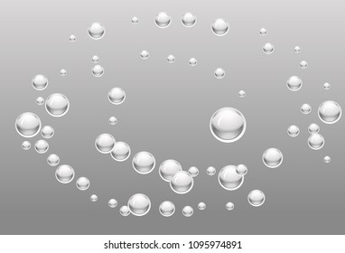 Water drops an white background