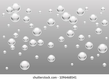 Water drops an white background