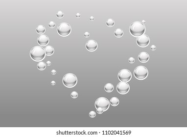 Water drops an white background