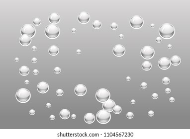 Water drops an white background