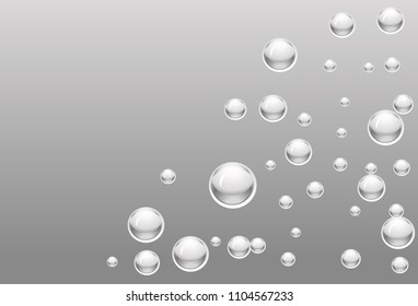 Water drops an white background
