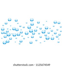Water drops an white background