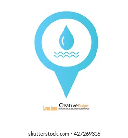 water drop.water icon.vector illustration.