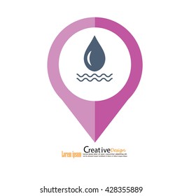 water drop.water icon.vector illustration.
