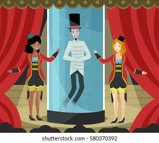 water drowning escape magic trick magician