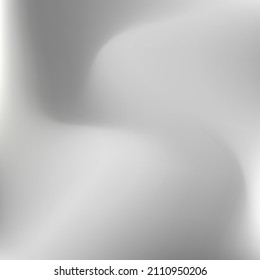 Water Dynamic Liquid Fluid Wallpaper. Sky Grey Metallic Monochromatic Blurry Texture. Wavy Silver Light Calm Dynamic Swirl Gradient Mesh. Aluminium Soft Curve Blurred Dark Gradient Background.