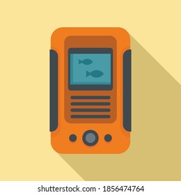 Water echo sounder icon. Flat illustration of water echo sounder vector icon for web design