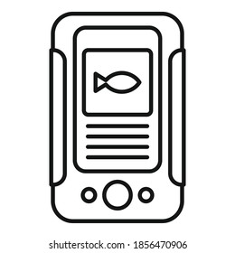 Water echo sounder icon. Outline water echo sounder vector icon for web design isolated on white background
