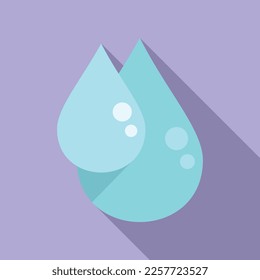 Water eco icon flat vector. Nature power. Electric safe