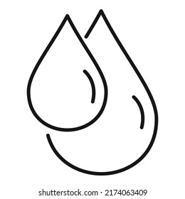 Water eco icon outline vector. Nature power. Electric safe