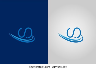 diseño del logotipo mínimo de la ola de infinidad ecológica por agua