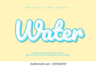 Water Editable Text Effect Template