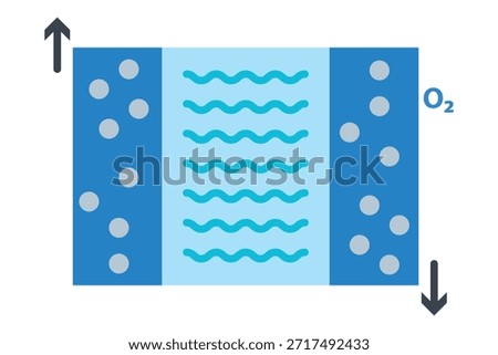 Water electrolysis cell vector icon