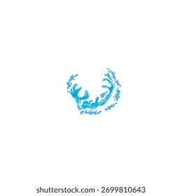 Ilustración de icono de elemento de agua sin fondo