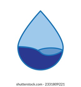 Water element icons logo style and isolated on white background. minimal icons and symbols vector flat illustration. the four elements nature cycle water fire soil and wind.