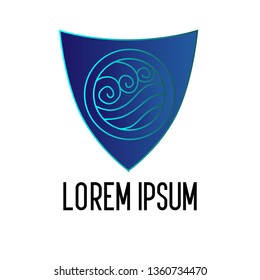 water element logo icon or symbol for new energy company