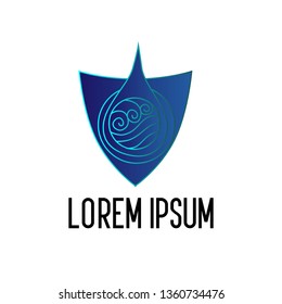 water element logo icon or symbol for new energy company